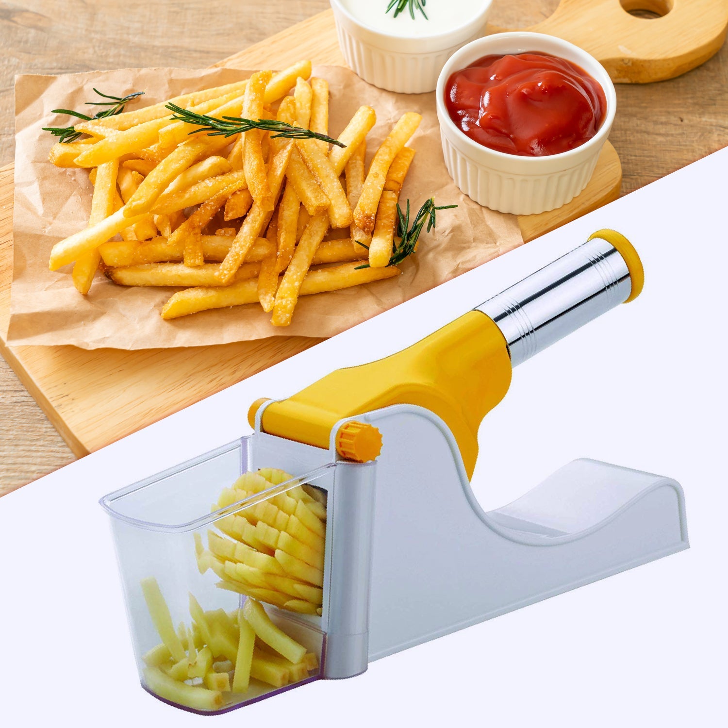 0114L French Fry Chipser / Chips Slicer / Potato Chipser /Chips Maker Machine/Potato Slicer with Container DeoDap 0114L French Fry Chipser / Chips Slicer / Potato Chipser /Chips Maker Machine/Potato Slicer with Container DeoDap